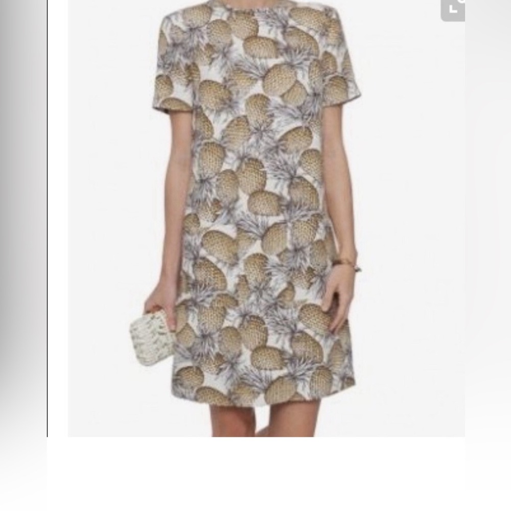 Lyn Devon Audrey Pineapple Print Shift Dress - image 1